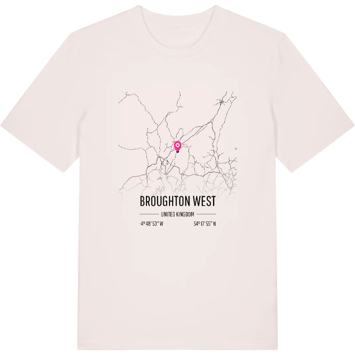 Broughton West karta t-shirt – t-shirt från PinShirt