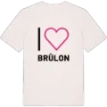 Jag älskar Brûlon t-shirt stort tryck