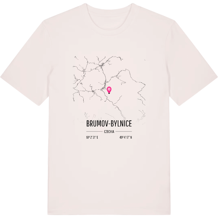 Brumov-Bylnice karta t-shirt – t-shirt från PinShirt