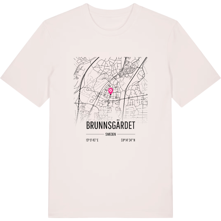 Brunnsgärdet karta t-shirt – t-shirt från PinShirt