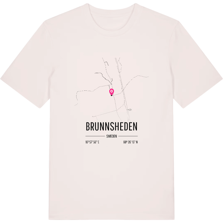 Brunnsheden karta t-shirt – t-shirt från PinShirt