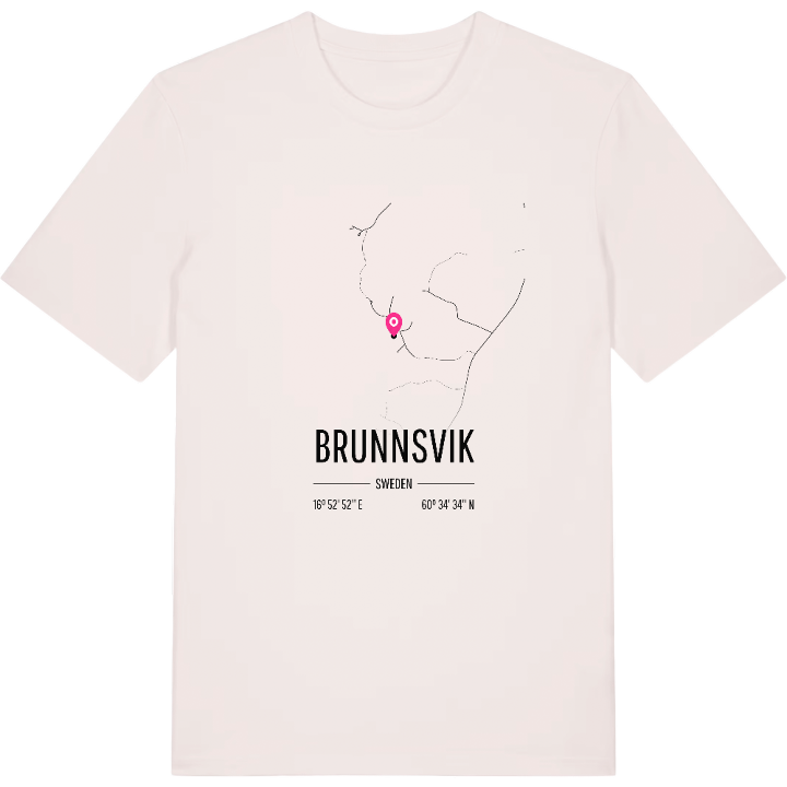 Brunnsvik karta t-shirt – t-shirt från PinShirt
