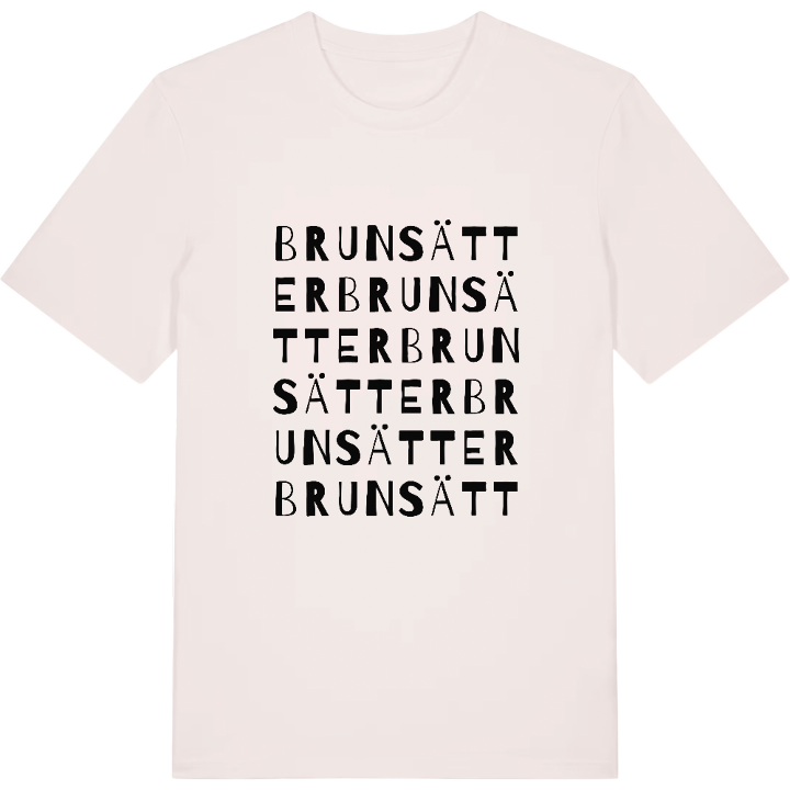 Brunsätter ordlek t-shirt – t-shirt från PinShirt