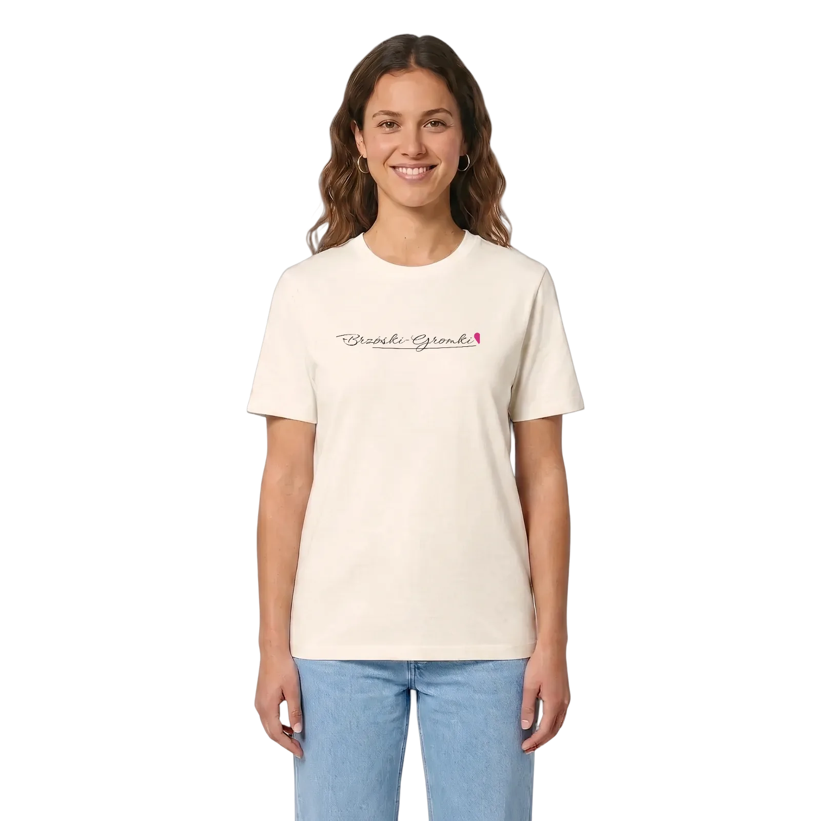 Brzóski-Gromki hjärta t-shirt – Vintage White, i miljö