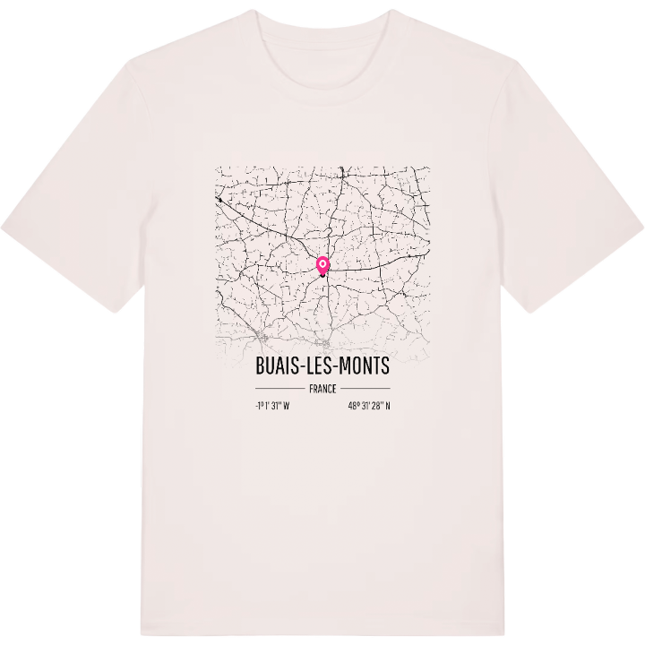 Buais-Les-Monts karta t-shirt – t-shirt från PinShirt