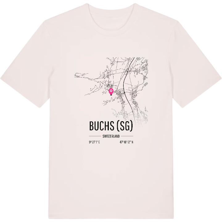 Buchs (SG) karta t-shirt – t-shirt från PinShirt