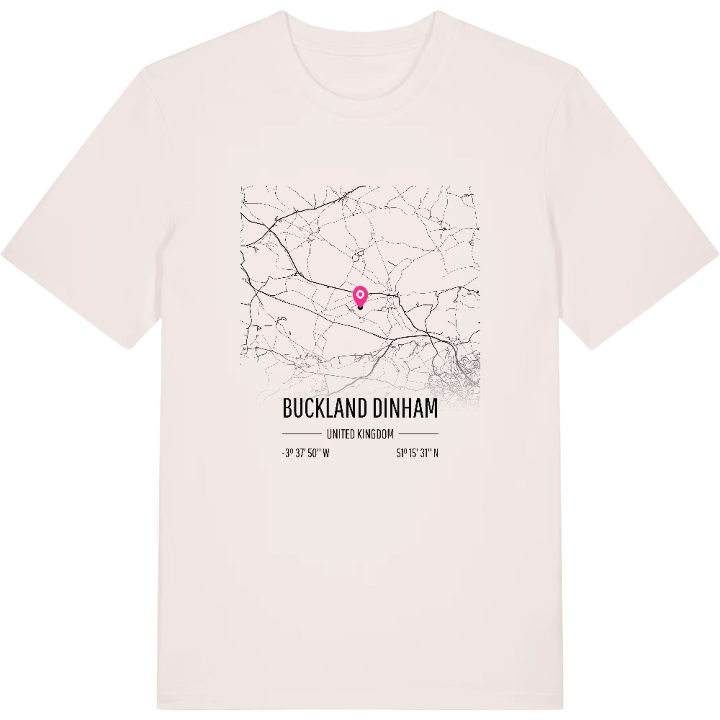 Buckland Dinham karta t-shirt – t-shirt från PinShirt