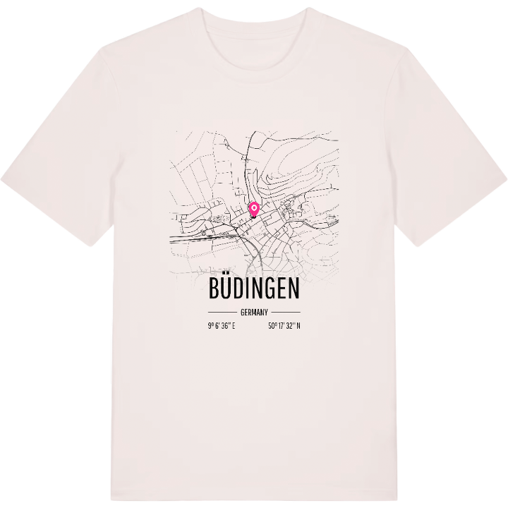 Büdingen karta t-shirt – t-shirt från PinShirt