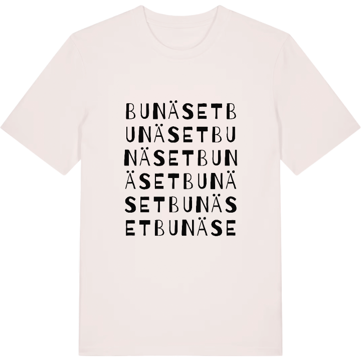 Bunäset ordlek t-shirt – t-shirt från PinShirt