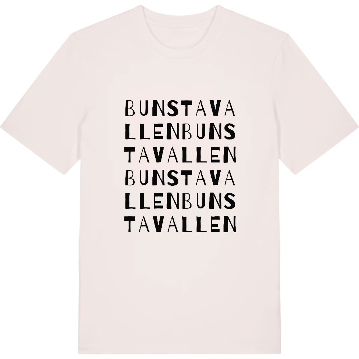 Bunstavallen ordlek t-shirt – t-shirt från PinShirt