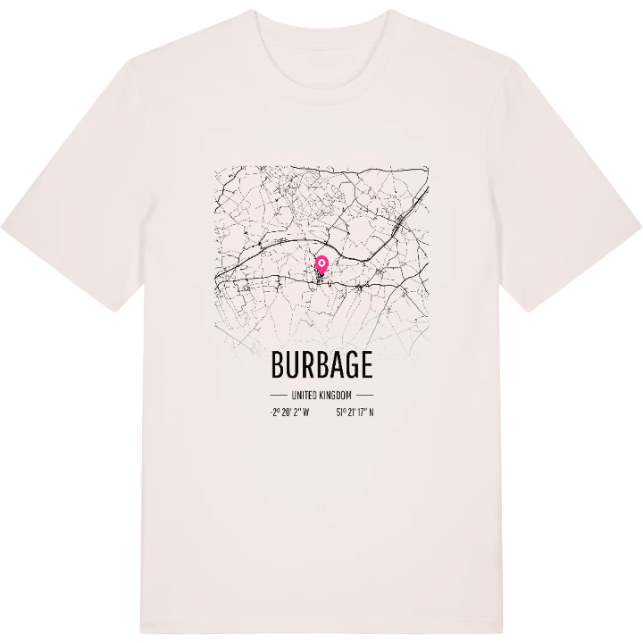 Burbage karta t-shirt – t-shirt från PinShirt