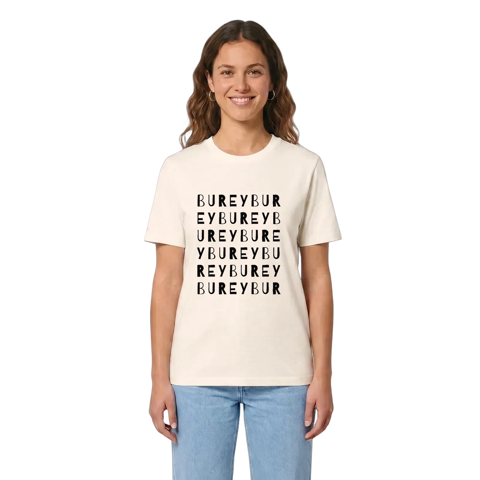 Burey ordlek t-shirt – Vintage White, i miljö