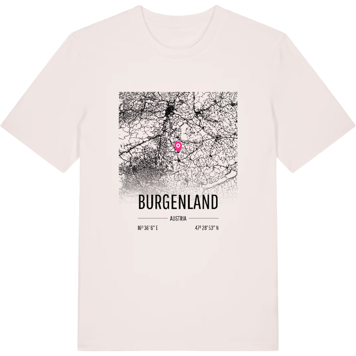 Burgenland karta t-shirt – t-shirt från PinShirt