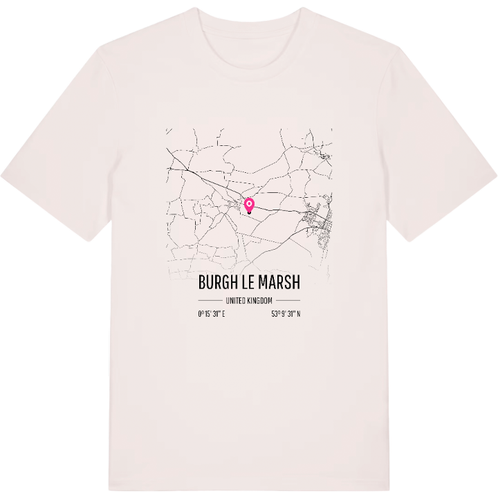 Burgh le Marsh karta t-shirt – t-shirt från PinShirt
