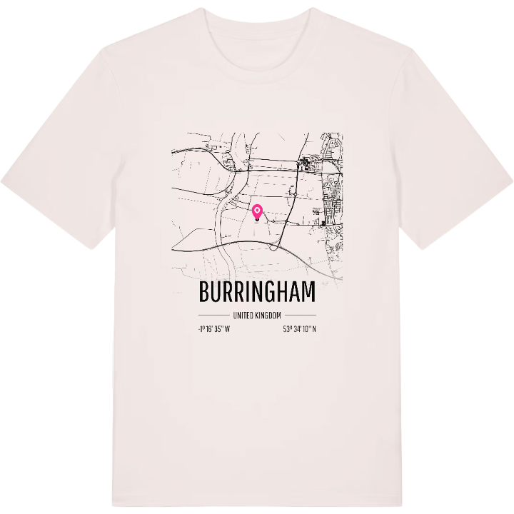 Burringham karta t-shirt – t-shirt från PinShirt