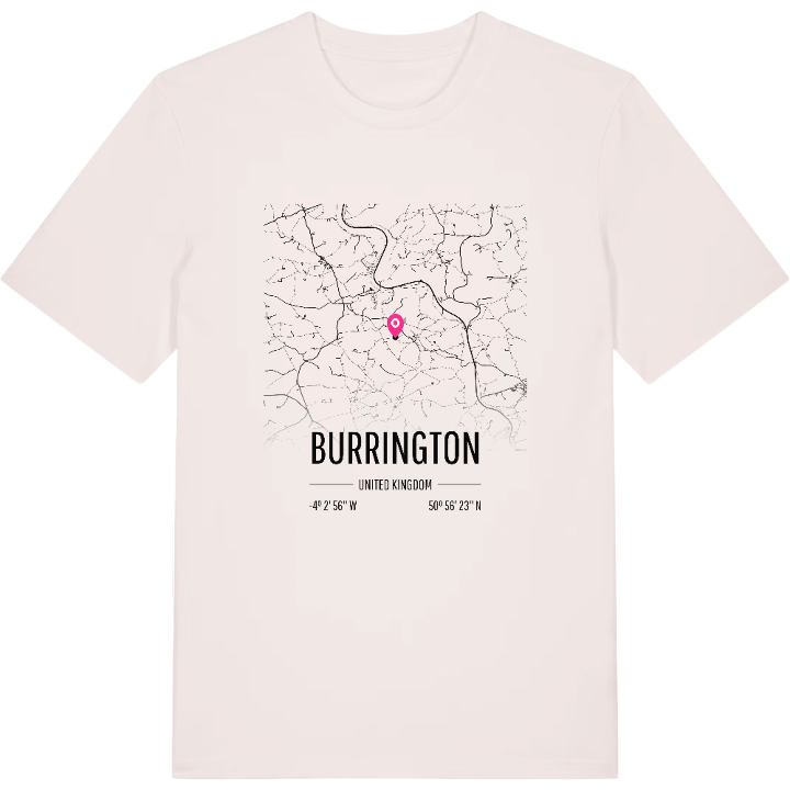 Burrington karta t-shirt – t-shirt från PinShirt