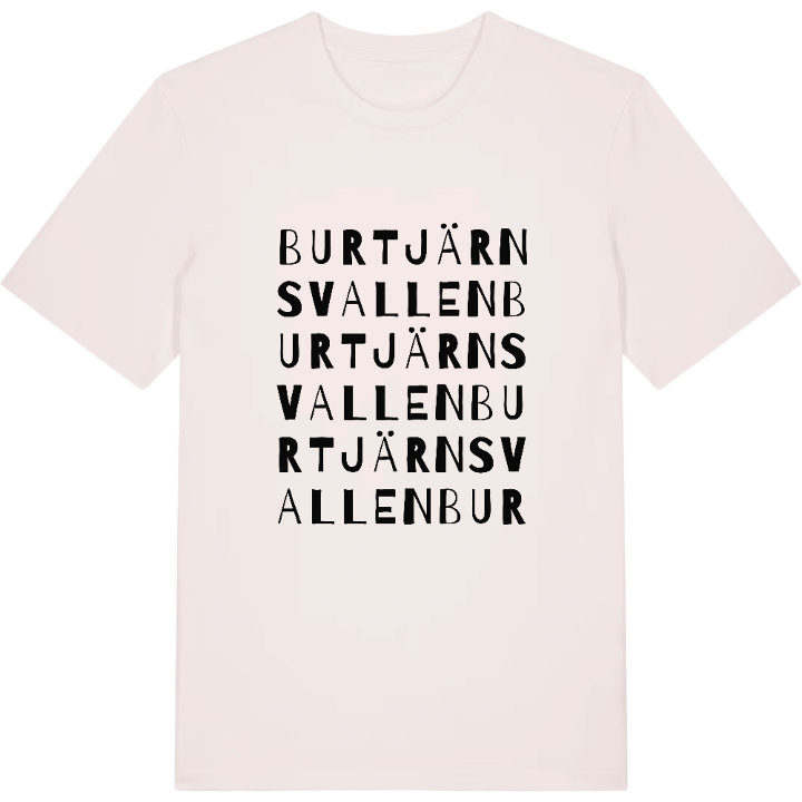 Burtjärnsvallen ordlek t-shirt – t-shirt från PinShirt