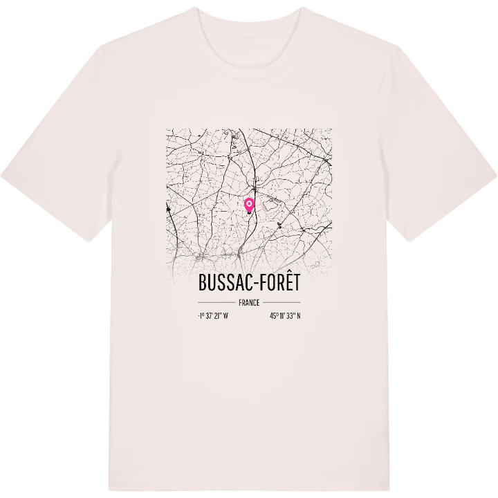 Bussac-Forêt karta t-shirt – t-shirt från PinShirt