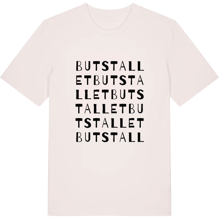 Butstallet ordlek t-shirt – t-shirt från PinShirt