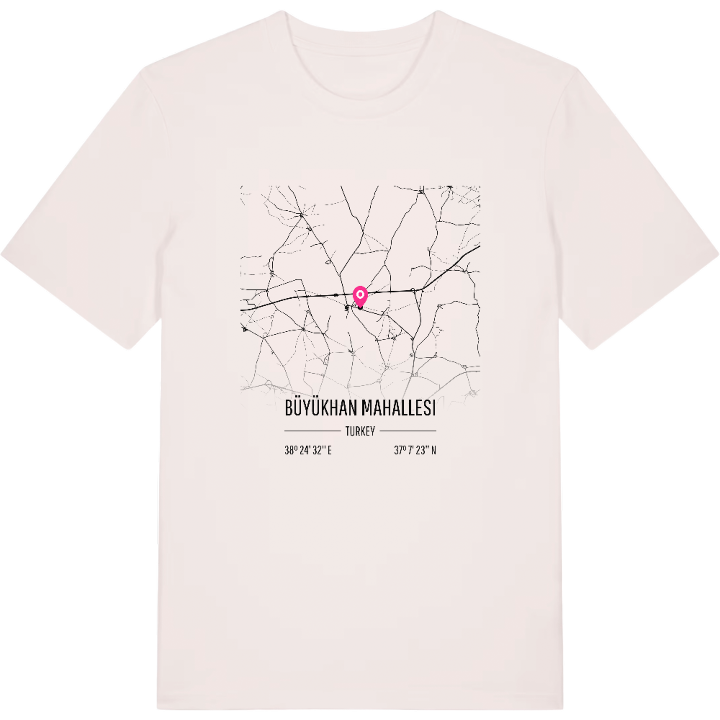 Büyükhan Mahallesi karta t-shirt – t-shirt från PinShirt