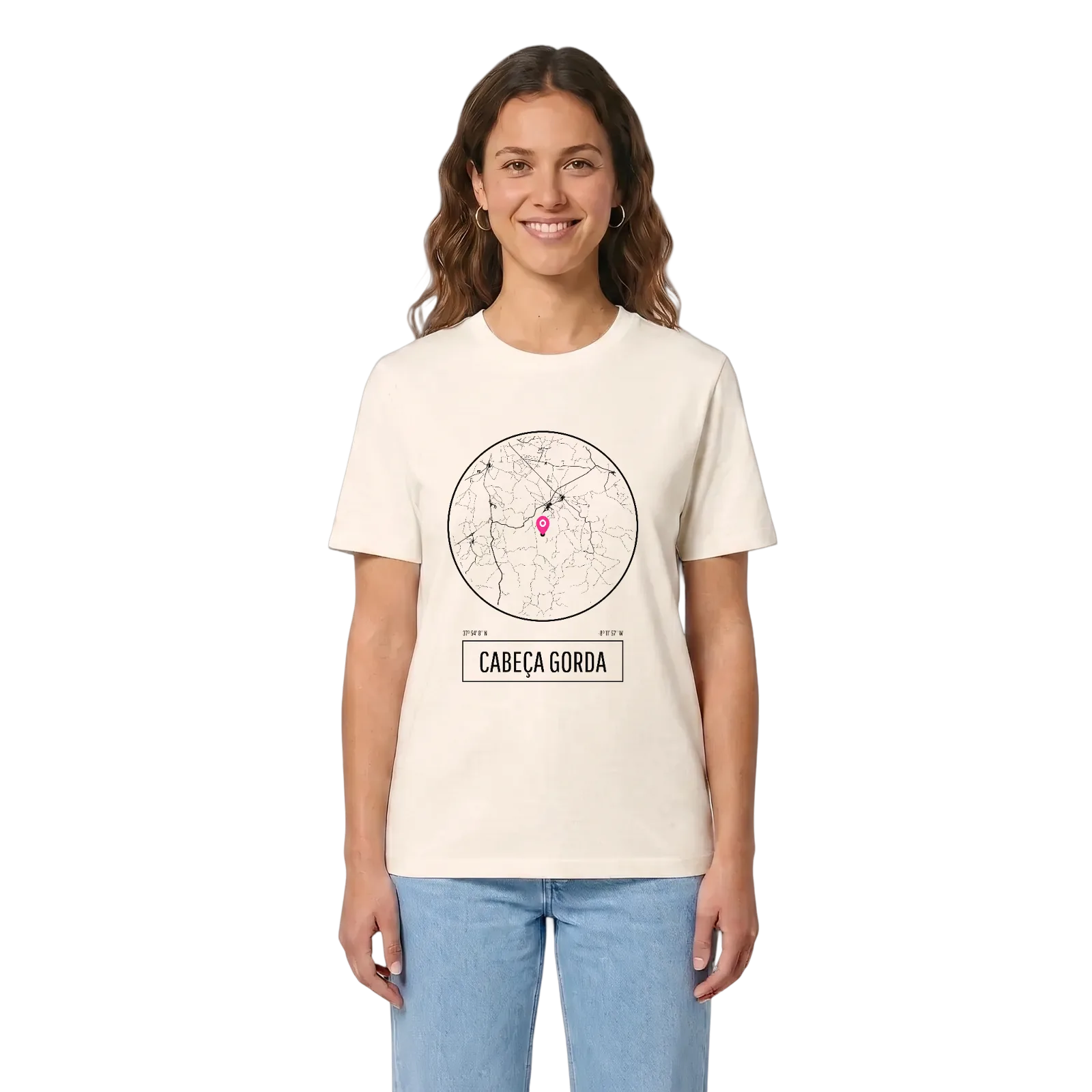 Cabeça Gorda t-shirt – Vintage White, i miljö