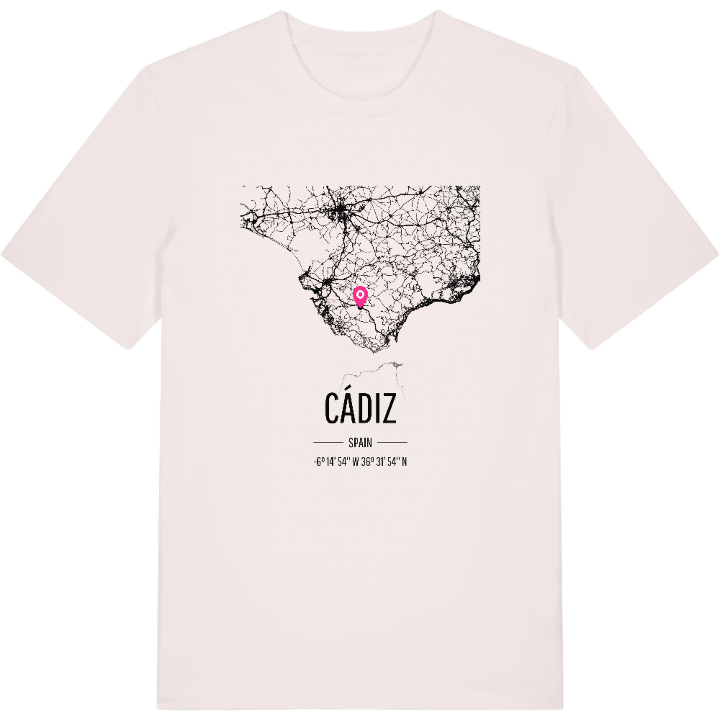 Cádiz karta t-shirt – t-shirt från PinShirt