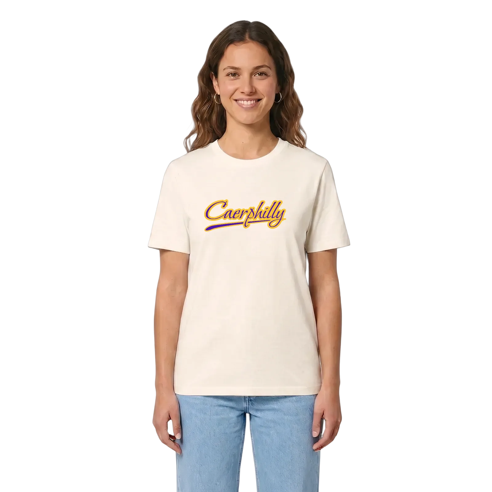 Caerphilly baseball t-shirt – Vintage White, i miljö