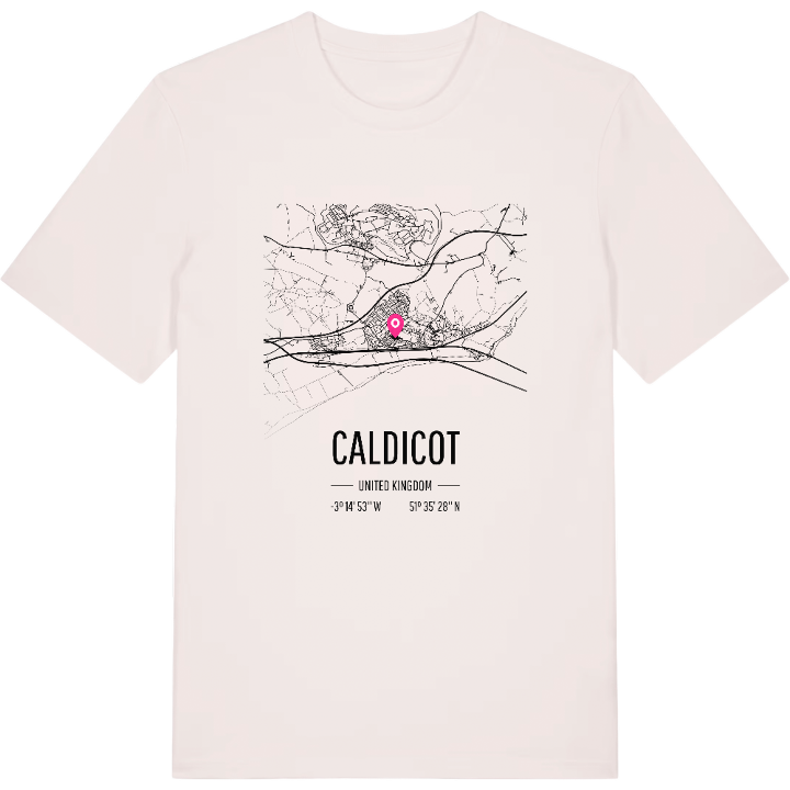 Caldicot karta t-shirt – t-shirt från PinShirt