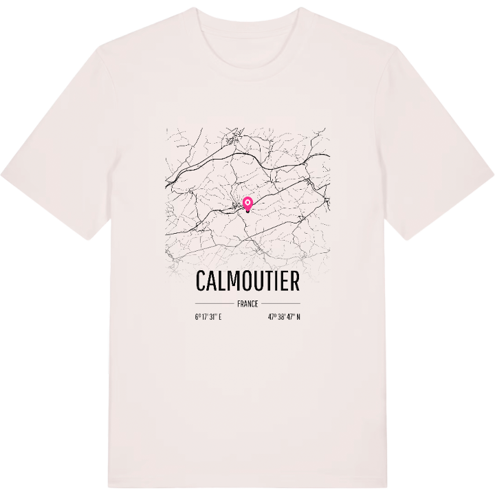 Calmoutier karta t-shirt – t-shirt från PinShirt