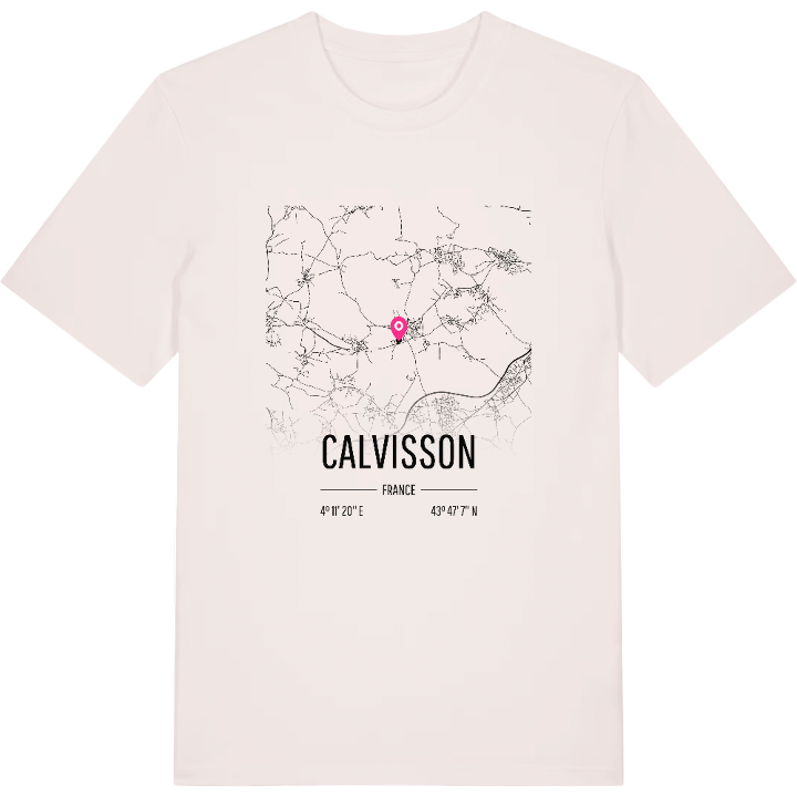 Calvisson karta t-shirt – t-shirt från PinShirt