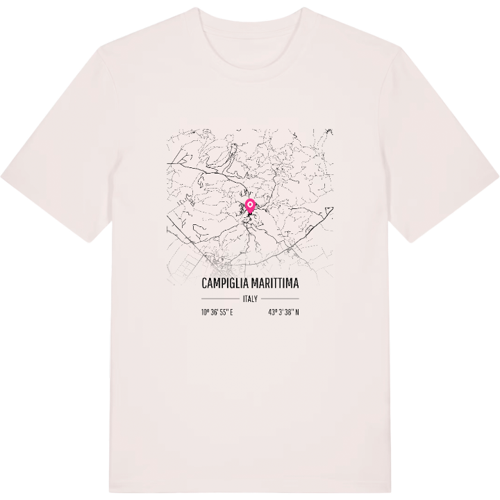 Campiglia Marittima karta t-shirt – t-shirt från PinShirt