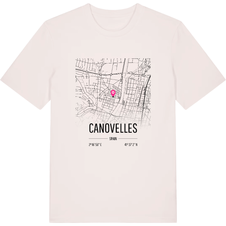 Canovelles karta t-shirt – t-shirt från PinShirt
