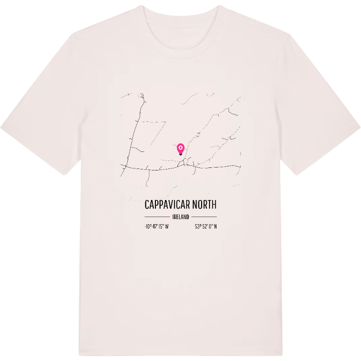 Cappavicar North karta t-shirt – t-shirt från PinShirt