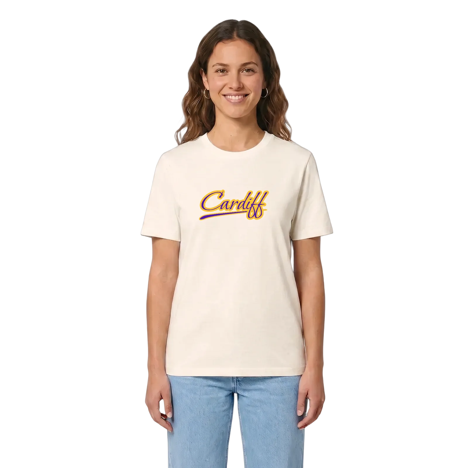 Cardiff baseball t-shirt – Vintage White, i miljö
