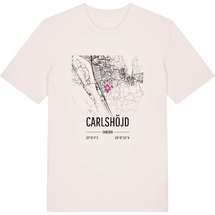 Carlshöjd karta t-shirt – t-shirt från PinShirt