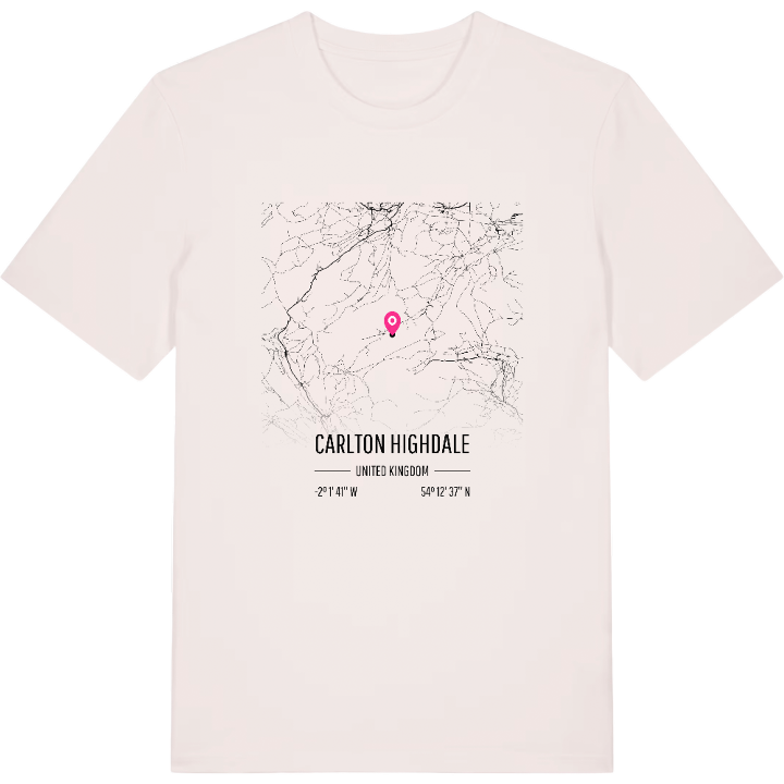 Carlton Highdale karta t-shirt – t-shirt från PinShirt