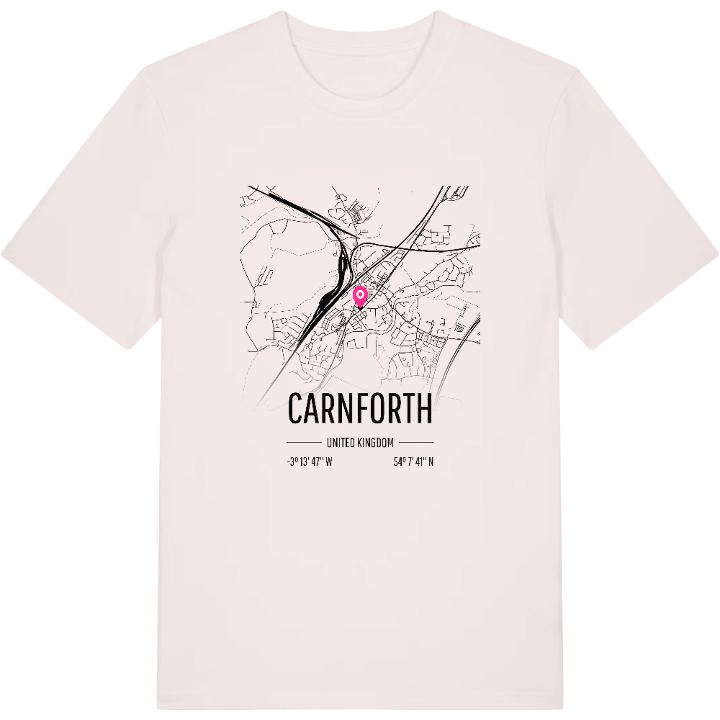 Carnforth karta t-shirt – t-shirt från PinShirt