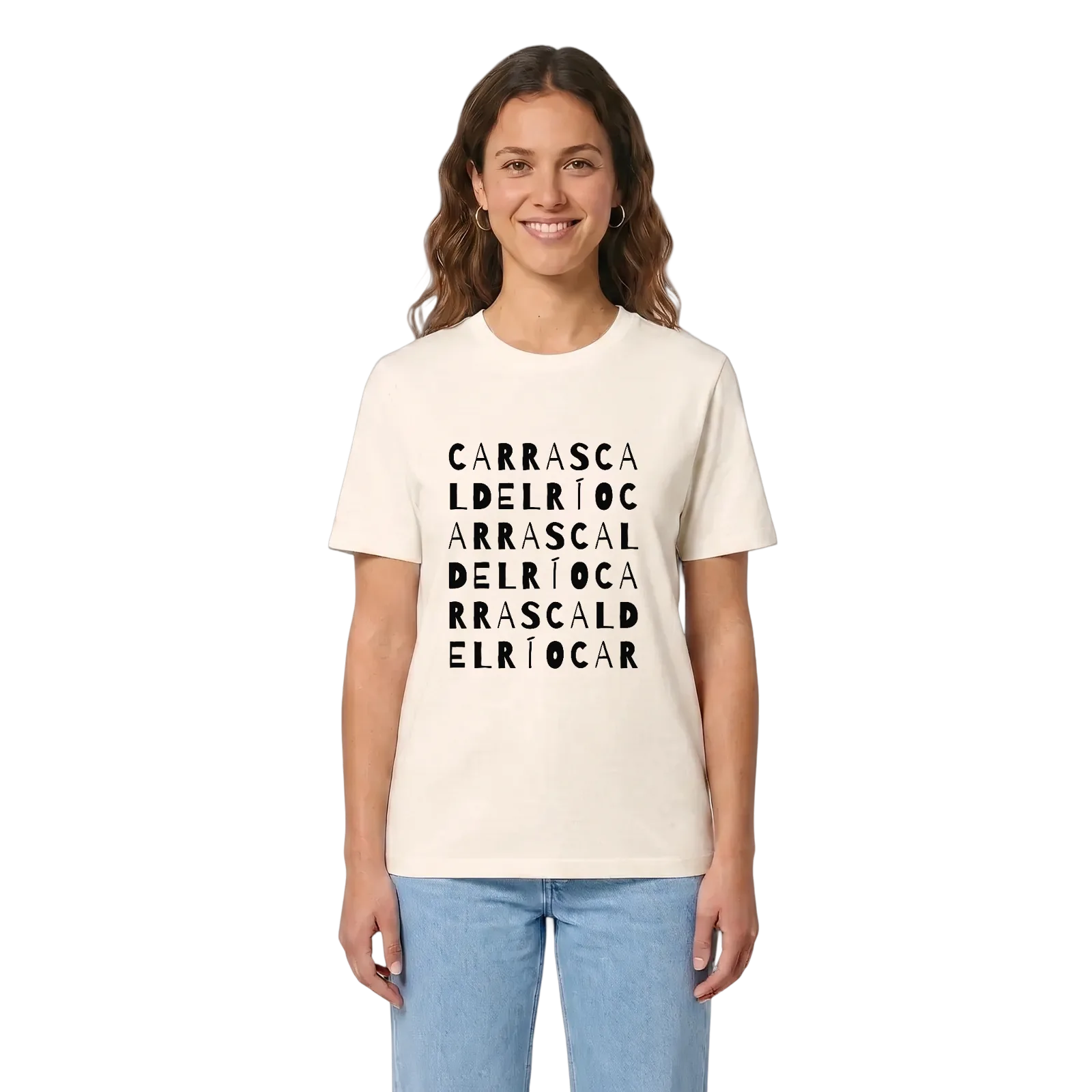 Carrascal del Río ordlek t-shirt – Vintage White, i miljö