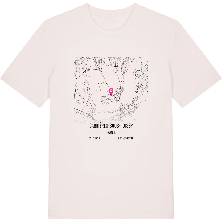 Carrières-sous-Poissy karta t-shirt – t-shirt från PinShirt