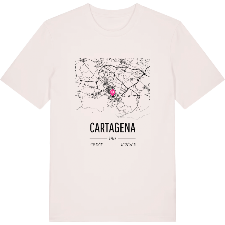 Cartagena karta t-shirt – t-shirt från PinShirt