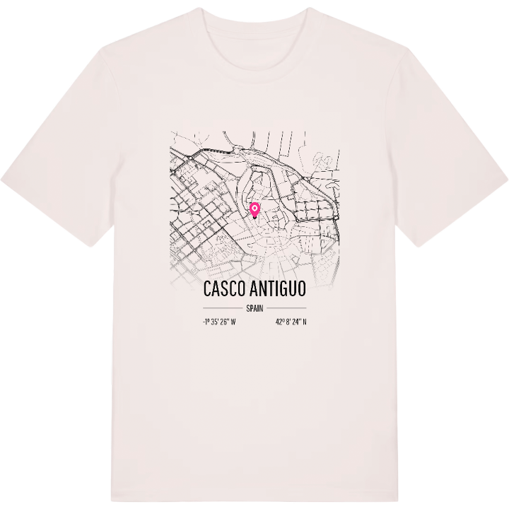 Casco Antiguo karta t-shirt – t-shirt från PinShirt