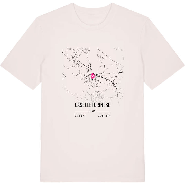 Caselle Torinese karta t-shirt – t-shirt från PinShirt