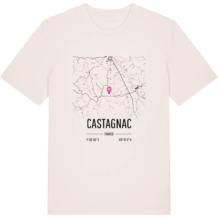 Castagnac karta t-shirt – t-shirt från PinShirt