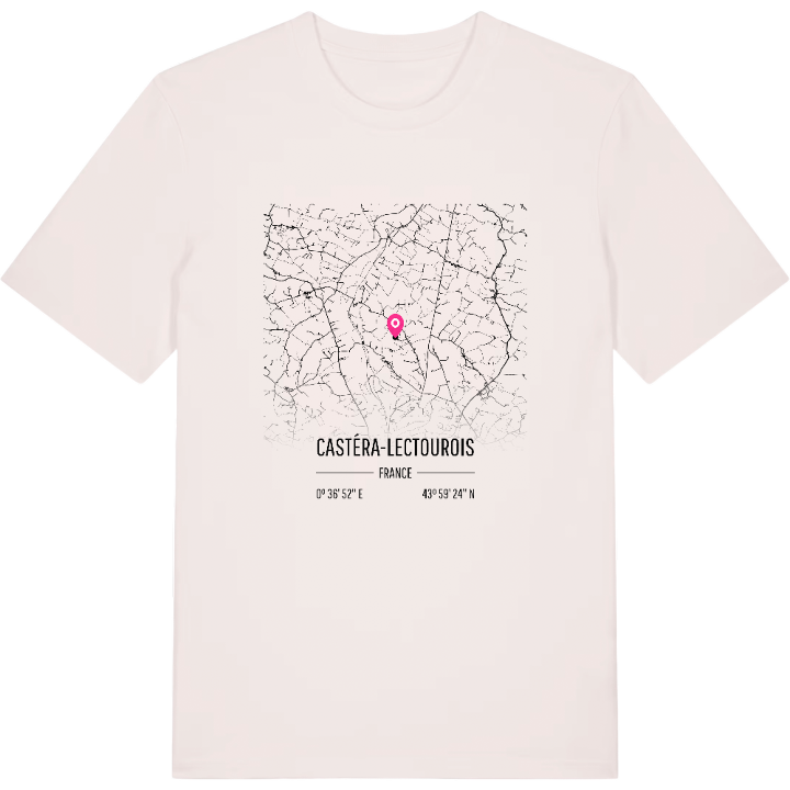Castéra-Lectourois karta t-shirt – t-shirt från PinShirt