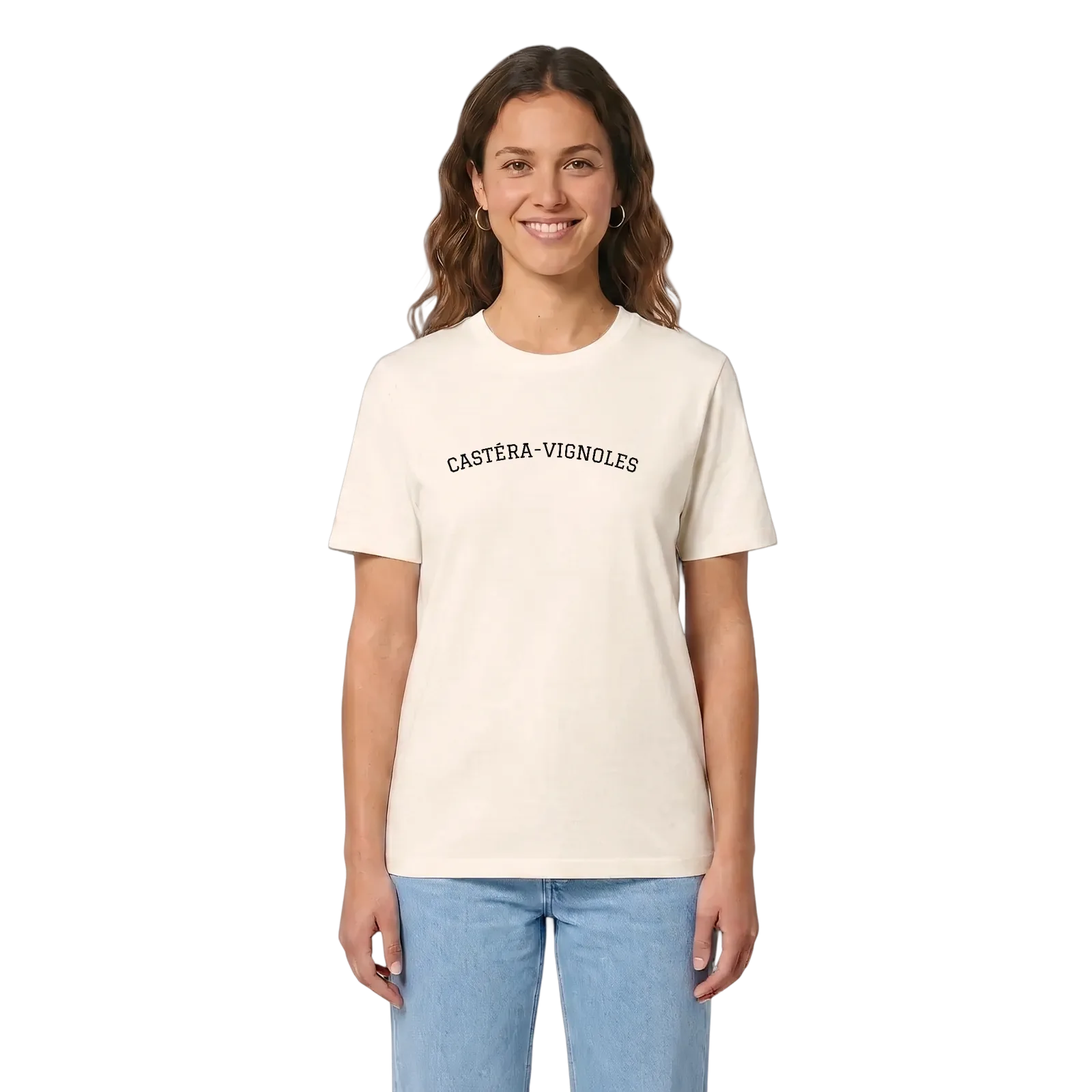 Castéra-Vignoles böjd t-shirt – Vintage White, i miljö