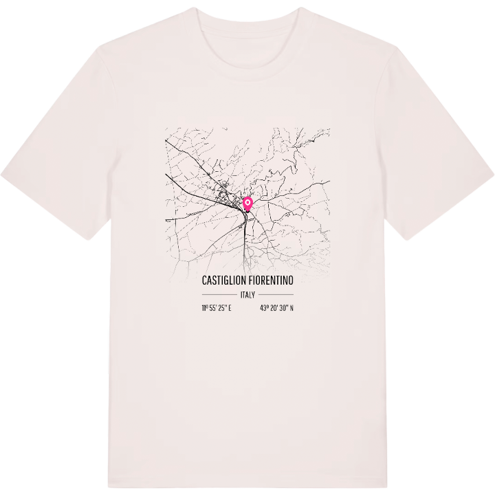 Castiglion Fiorentino karta t-shirt – t-shirt från PinShirt