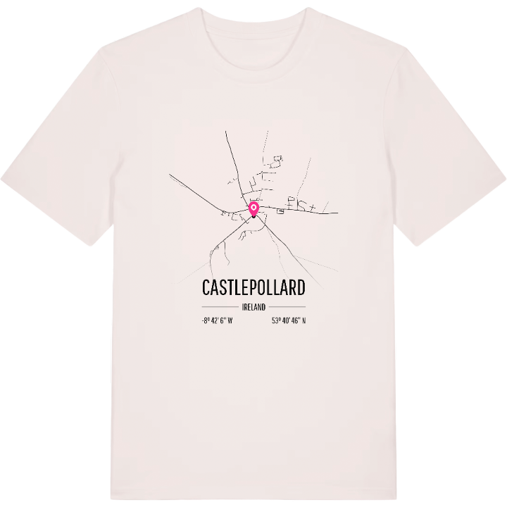 Castlepollard karta t-shirt – t-shirt från PinShirt
