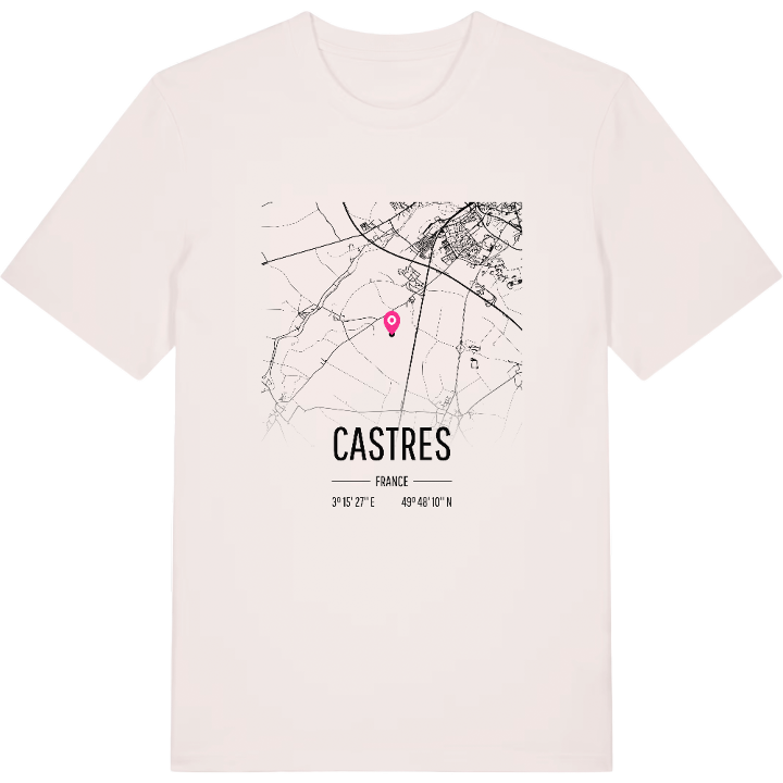 Castres karta t-shirt – t-shirt från PinShirt