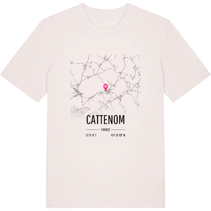 Cattenom karta t-shirt – t-shirt från PinShirt