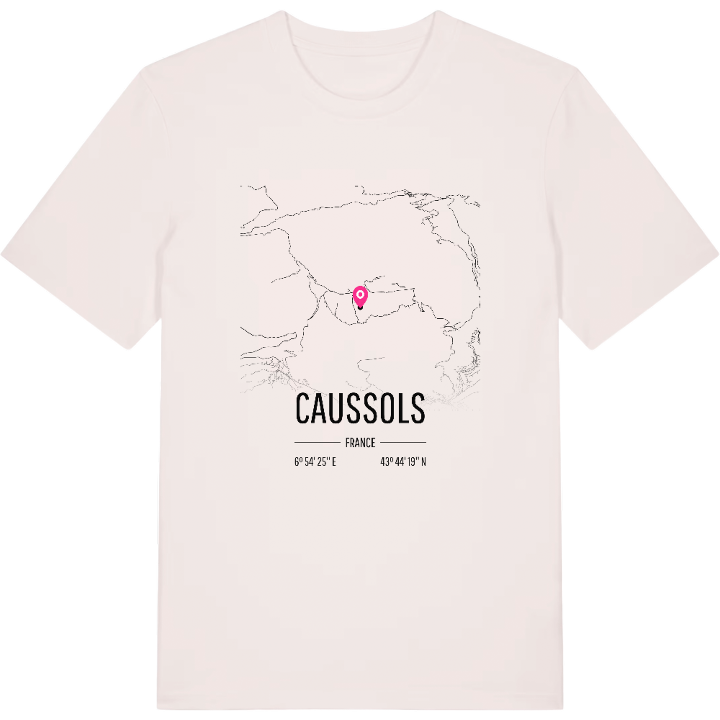 Caussols karta t-shirt – t-shirt från PinShirt